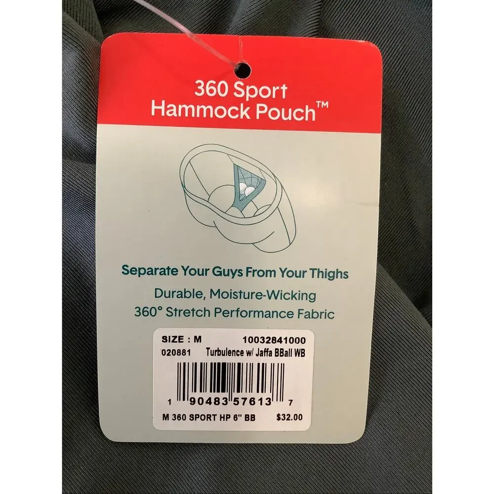 Tommy John Men's Medium Gray Orange 360 Sport Hammock Pouch Boxer Brief C4-9